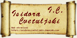 Isidora Cvetuljski vizit kartica